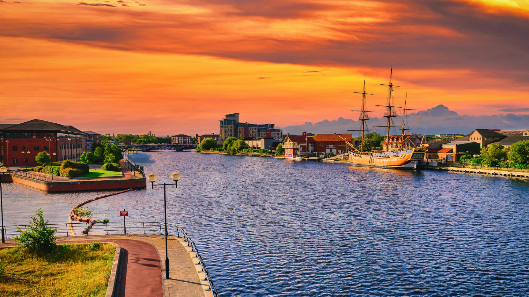 River Tees Sunset Shot -Digital Marketing Web and SEO Yorkshire